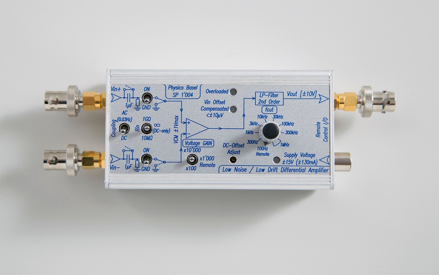 Low Noise Low Drift Differential Amplifier (SP1004)